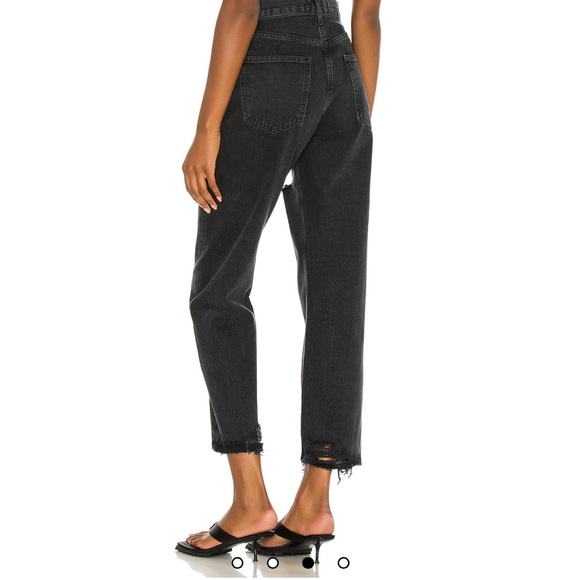 AGOLDE 90s‎ crop distressed denim in shutter. - Picture 4 of 13